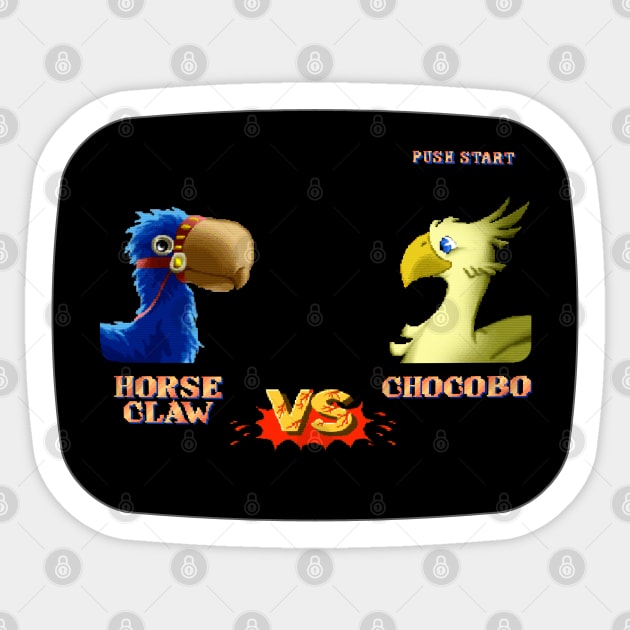 Asplenia Studios: Horseclaw vs. Chocobo Sticker by AspleniaStudios